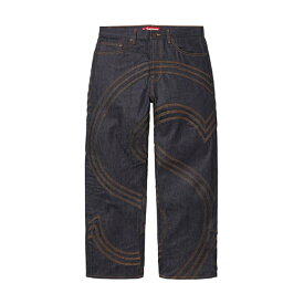 SUPREME S LOGO RIGID BAGGY JEAN シュプリーム Sロゴ リジッド バギー ジーンズ メンズ パンツ デニム ボトムス 30 32 34 ストリート