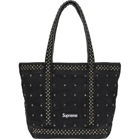 SUPREME × B.B. SIMON DENIM TOTE BAG シュプリーム × ビービー サイモン デニム トート バッグ 鞄 カバン ロゴ デニム 生地 ラインストーン ストリート 贈り物 ギフト プレゼント メンズ レディース ユニセックス ブラック F サイズ オンライン