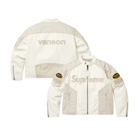 【最短即日発送】 【SOLD間近！】 SUPREME × VANSON CORDURA COTTON JACKET シュプリーム × バンソン コーデュラ コットンジャケット 長袖 アウター コラボ ロゴ ストリート ホワイト M L XL サイズ オンライン