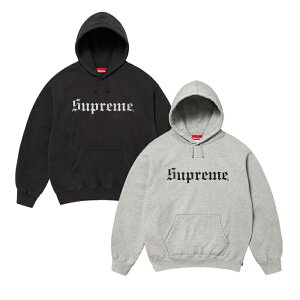 �y�ŒZ���������z SUPREME WASHED OLD ENGLISH HOODED SWEATSHIRT �V���v���[�� �E�H�b�V���h �I�[���h �C���O���b�V�� �t�[�f�B�[ ���� �p�[�J�[ ���S �X�g���[�g �����Y �u���b�N ���C�g�O���[ S M L XL �T