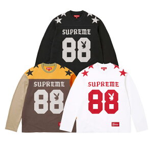 �y�R���{���i�z �y�ŒZ���������z SUPREME × PLAY BOY L/S FOOTBALL TOP �V���v���[�� × �v���C�{�[�C L/S �t�b�g�{�[�� �g�b�v ���� ����T �J�b�g�\�[ �����O�X���[�u �X�g���[�g �u���b�N �z���C�g �C
