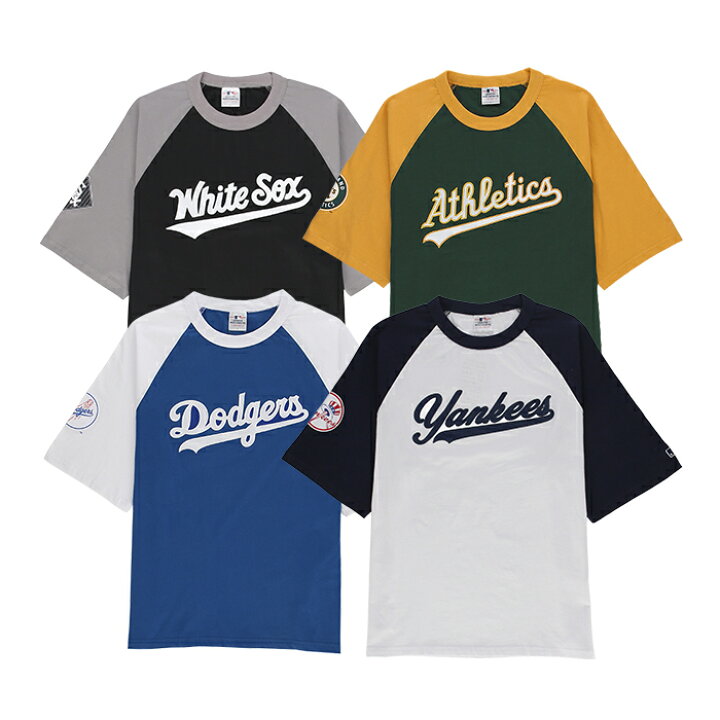 楽天市場】MLB エムエルビー ラグラン Tシャツ メンズ 半袖 