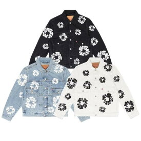 LEVIS × DENIM TEARS Type II ALL OVER WREATH LIGHT WASH オールオーバーリース ライトウォッシュ デニムトラッカージャケット メンズ アウター ストリート ラッパー ヒップホップ ファッション 通販 オンライン 302type2allover