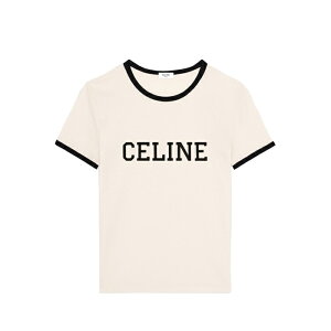 �y�ŒZ���������z CELINE REGULAR T-SHIRT COTTON JERSEY �Z���[�k �R�b�g�� �W���[�W�[ ���M�����[ T�V���c �����Y �z���C�g ���� �J�b�g�\�[ �v�����g �R�b�g�� M XL ���[�W�T�C�Y RX02R507Z.01QF