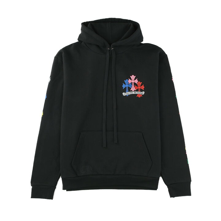 楽天市場】CHROME HEARTS COLORFUL CROSS SCROLL PULLOVER HOODIE 