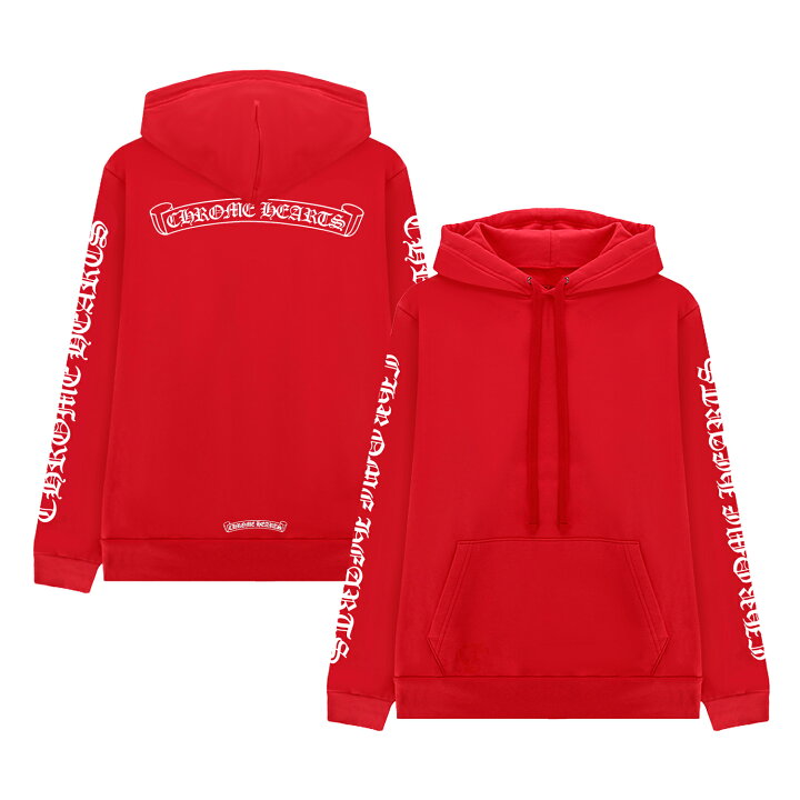 楽天市場】CHROME HEARTS SCROLL HOODIE RED クロムハーツ スクロール 