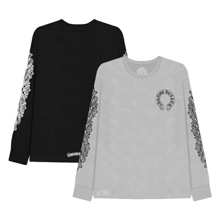 楽天市場】CHROME HEARTS HORSESHOE FLORAL SLEEVE WAFFLE THERMAL 