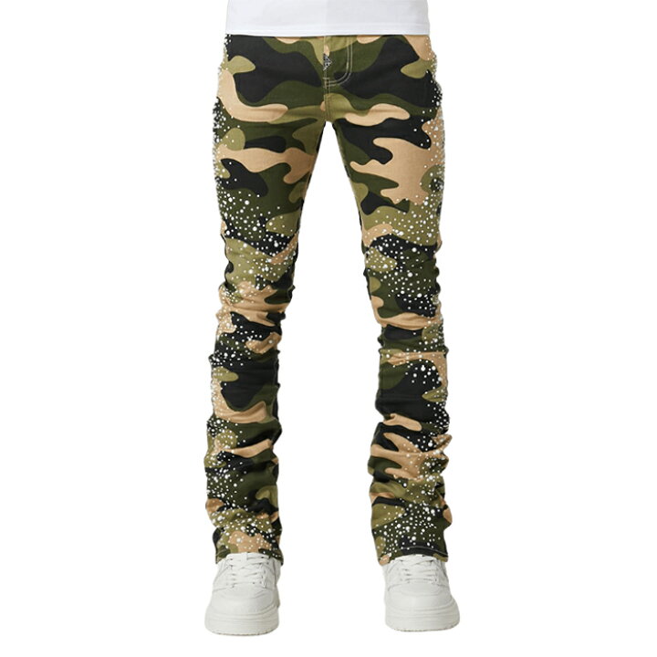 楽天市場】【最短即日発送】 GUAPI CAMO PEARLS EMBELLISHED DENIM 