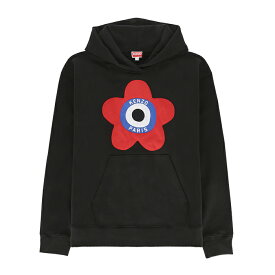 KENZO TARGET LOGO OVERSIZED HOODIE ケンゾー ターゲットロゴ オーバーサイズ フーディ メンズ トップス パ―カー ブラック シンプル 通販 オンライン 302pfd65sw0744m