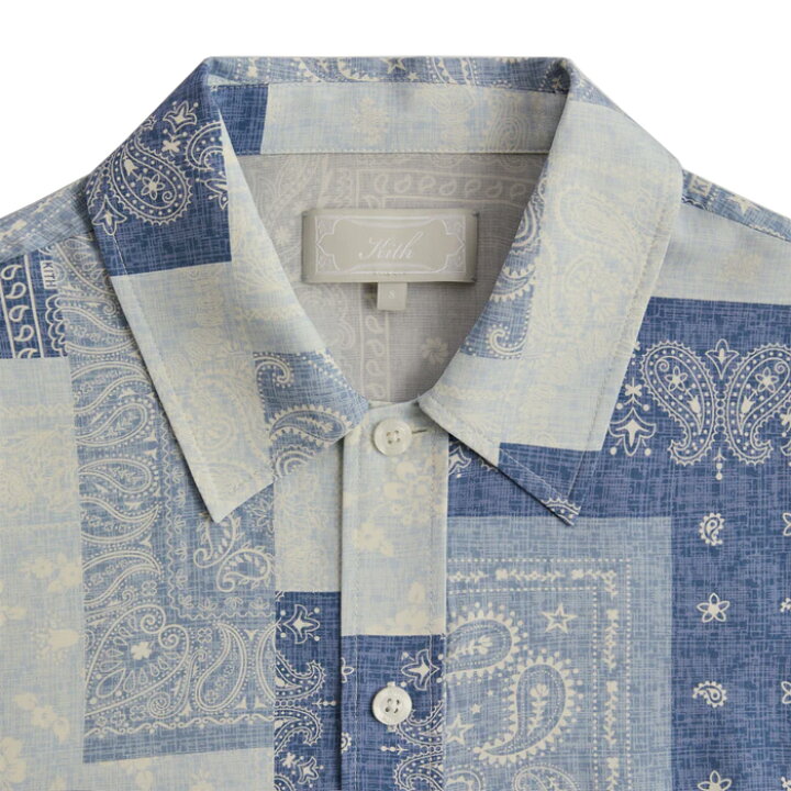 楽天市場】KITH NYC 24SS Washed Paisley Long Sleeve Boxy Collared 