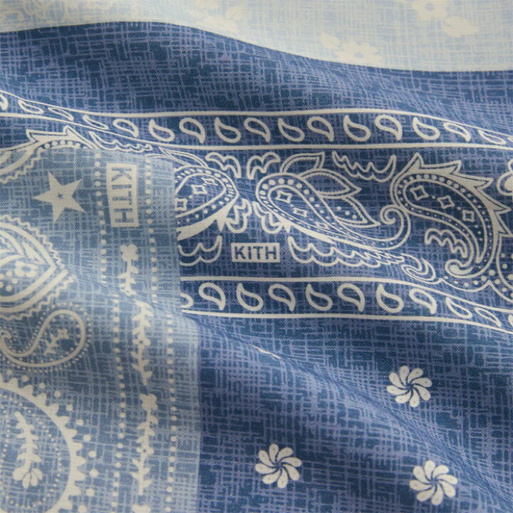 楽天市場】KITH NYC 24SS Washed Paisley Long Sleeve Boxy Collared 