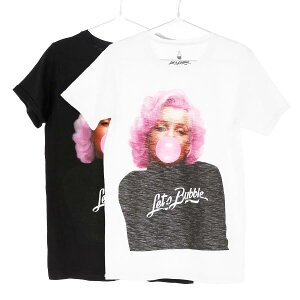 �y�ŒZ���������z LET'S BUBBLE T-SHIRT ���b�c�o�u�� T�V���c ���� �J�b�g�\�[ �C�^���A �}������ �������[ ���b�N �X�g���[�g �����Y �u���b�N �z���C�g S �T�C�Y �I�����C��