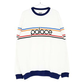 【サマーセール対象商品】Palace Skateboards パレススケートボード クルーネック メンズ ホワイト×ネイビー 802p15es176zero