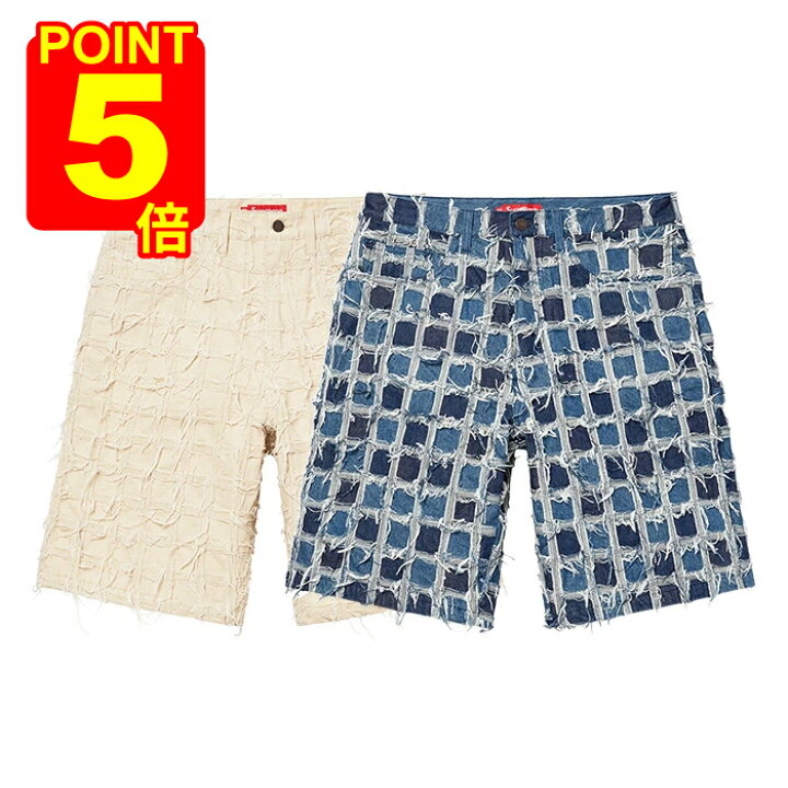 楽天市場】Supreme 23SS WEEK16 Frayed Patchwork Baggy Denim Short  