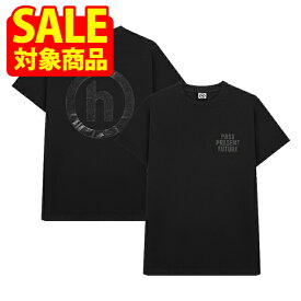 【サマーセール対象商品】HIDDEN NY T-SHIRT ヒドゥン ニューヨーク Tシャツ メンズ 半袖 カットソー ロゴ バックロゴ Past Present Future ブラック ストリート ラッパー ドレイク S M L XL ラージサイズ