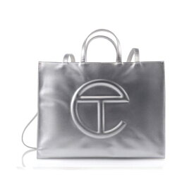 Telfar Large Shopping Bag テルファー ラージ ショッピング バッグ シルバー メンズ レディース ユニセックス 通販 オンライン ヴィ―ガンレザー tf0122l