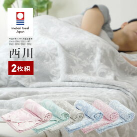 新柄 2枚組 西川 タオルケット 今治 日本シングル 綿100％ 今治産 今治織 ジャガード ジャガード織 ほどよく 厚手 丸洗い 洗濯可 ギフトにもおすすめ 今治タオルケット 2枚組