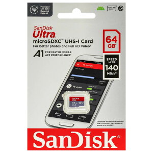 TfBXN SanDisk Ultra 64GB 140MB/s COpbP[W TfBXN }CNSDXC UHS-I class10 microsdJ[h Ki hR ANVJ