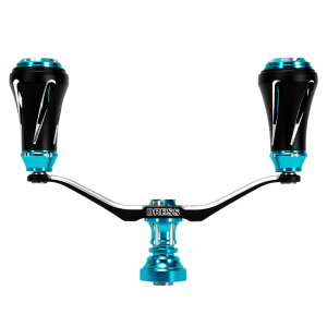 ドレス(DRESS) リールパーツ カスタムハンドル W ヴァーテックス EVO 左右共用 スピニングリール用 ダイワ 100mm ターコイズブルー