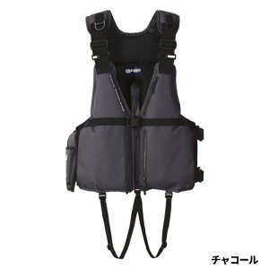 双進 ライフジャケット RBB ロックショアシューティングベストll フリー チャコール 7694