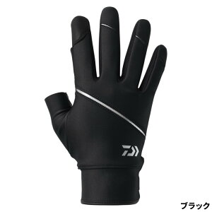 ダイワ 防寒ウェア DG-3025W キャスティンググローブ 2本カット L ブラック【ゆうパケット】