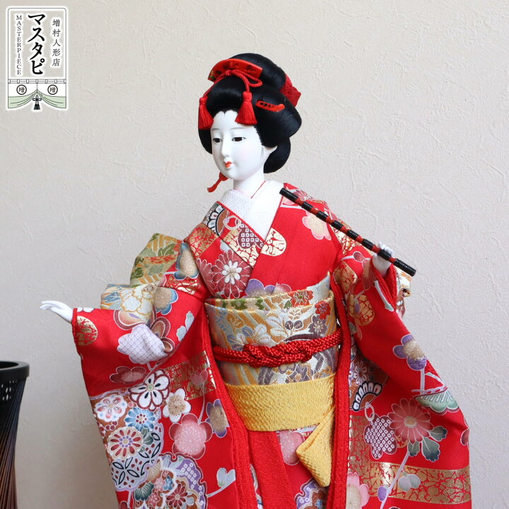 楽天市場】日本人形 寿喜代作 「初音」赤 尾山人形 工芸品 ケース  