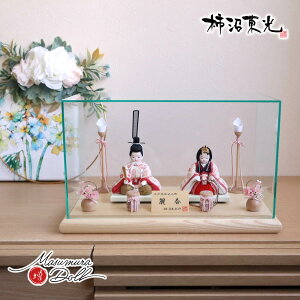 柿沼東光作 「麗春」誉勘商店謹製 正絹西陣織 小葵(こあおい)文様 有職 共柄 木製燭台 ナチュラル丸玉桜 木製手描き貝桶 アクリルパノラマケース