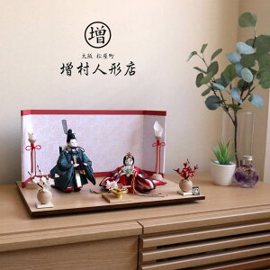 誉勘商店謹製極上正絹立雛 柳三寸 松宝作 京からかみ屏風「深紅ライン梅丸」木製燭台 正絹繭玉紅白梅 盃飾 国産ナチュラル杉台 ひな人形 雛人形 お雛様 唐紙