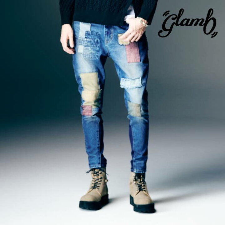 楽天市場】glamb グラム デニムパンツ メンズ Unplugged Poly Denim 