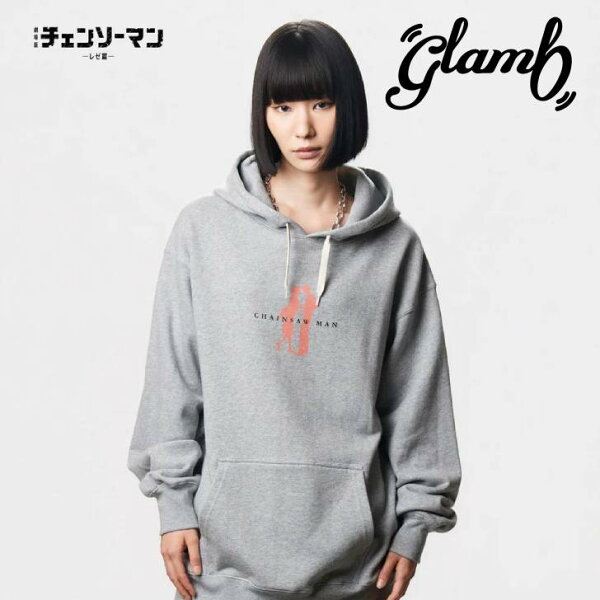 お取り寄せ商品 glamb グラム 長袖パーカー ユニセックス Denji ＆ Makima Hoodie デンジ＆マキマ フーディ グレー ブラック チェンソーマン GB0326/CM08