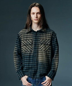 glamb �O���� �����V���c �����Y Bleach Check Shirt �u���[�`�`�F�b�N�V���c �}���` �u���b�N GB0426/SH05 �\�񏤕i