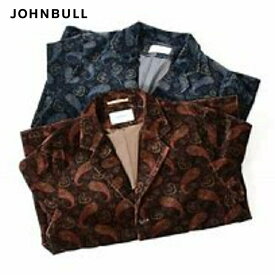 【ポイント6倍＆まとめ買いクーポン】 ジョンブル johnbull Johnbull ジャケット メンズ コーデュロイラペルドジャケット 12798 秋冬商品 ブラウン／ネイビー コーデュロイ ペイズリー柄 ブランド ジョンブル ペイズリー アウター きれいめ 男 コットン