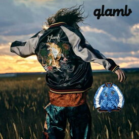 glamb グラム スカジャン メンズ Monogram Ska Jumper モノグラムスカジャンパー 春夏商品 ブルー/ブラック GB0124/JKT02 メンズブルゾン春