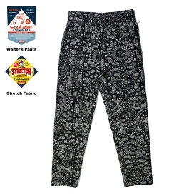 Cookman クックマン cookman シェフパンツ メンズ レディース ユニセックス Waiters Pants Paisley Black/ウエイターパンツ ペイズリーブラック オールシーズン ペイズリー ブラック 231-34885