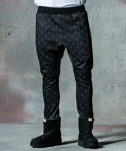 �y20��OFF�z glamb �O���� �C�[�W�[�p���c �����Y Casino Monogram Pants/�J�W�m���m�O�����p���c �H�~�t�@�b�V���� �u���[ �u���b�N GB0324/P09 �u�����h 30�� 40�� 50�� �j ���������� �I�V���� ��