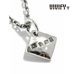 VIVIFY �r�r�t�@�C �l�b�N���X �����Y Hammered Diamond Hallmarks Pendant Head/Middle �v�R �u���b�N���b�L�`�F�[�� VFN-312