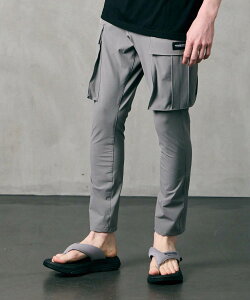 �����񂹏��i VIRGOwearworks ���@���S�E�F�A���[�N�X �����Y �J�[�S�p���c SLIM MILITARY STRETCH CARGO �O���[ �J�[�L �u���b�N VG-PT-458