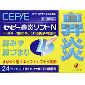 【第(2)類医薬品】ゼリア新薬 セピー鼻炎ソフトN 24cp 指定2類医薬品