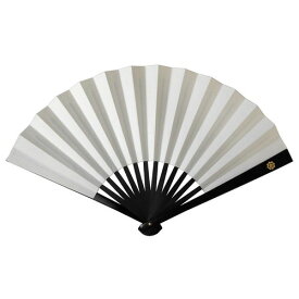 鉄扇8寸/白坂本龍馬 家紋入 T S-W /龍馬(全長24cm)てっせん