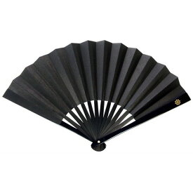鉄扇8寸/黒坂本龍馬 家紋入 TS-B龍馬(全長24cm)てっせん