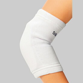 D&M エルボーパッド 肘サポーター ホワイト 12mm厚パッド白 ホワイト サポーター ひじ 肘 サポーター スポーツ用 柔軟性 可動域