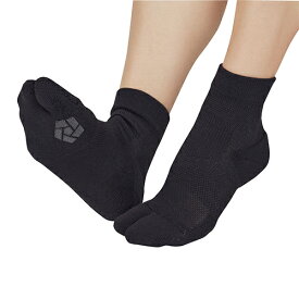 D&M ディファンク バレーボール ソックス アーチグリップ ブラック 1足入黒 ブラック スポーツソックス 靴下 厚手 足袋型 黒 白 男女兼用