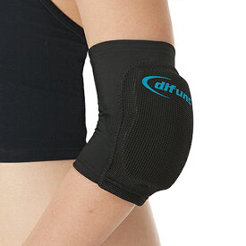 D&M ディファンク トリコットエルボーパッド 肘サポーター ブラックターコイズ 12mm厚パッド黒ターコイズ 日本製 ひじ スポーツ肘用