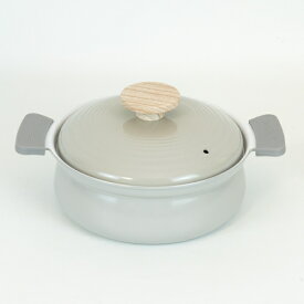 和平フレイズ 軽いセラミック IH卓上鍋18 LGYライトグレー グレー 卓上用 IH アルミ製 軽量 鍋 和平フレイズ