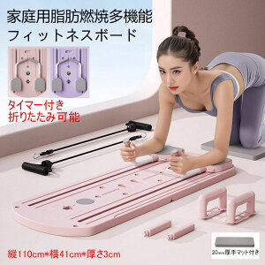 【LEDタイマー付き】家庭用ピラティス 腹筋マシン 腹筋ローラー 膝マット付き 多機能 静音 高耐久性 折りたたみ可能 腕立て伏せ 腹筋 トレーニング器具 自動リバウンド ストレッチ 男性 女