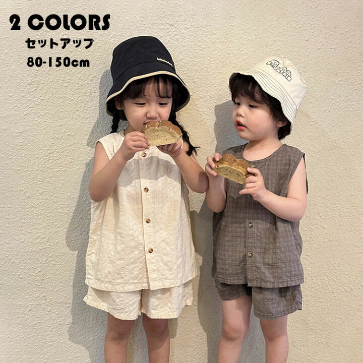 楽天市場】韓国子供服セット キッズ 女の子 男の子 純綿 夏服 2点 