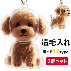 【6%OFFクーポン配布中!】2個セット ペット 遺毛 ケース 透明 16タイプ ペット 遺毛入れ 犬の毛収納ボトル ペットメモリアルボトル 犬のキーホルダー 毛を保管するボトル かわいい ペットひ