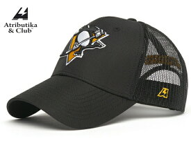 Atributika&Club/アトリブチカ NHLCAP MESH CHECK ※ピッツバーグ ペンギンズ黒※【NHLグッツ】 #31388