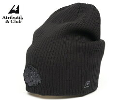 Atributika&Club/アトリブチカ NHL KNITCAP SOLID ※シカゴ ブラックホークス黒※ 《ポスト投函》【NHLグッツ】 #59169