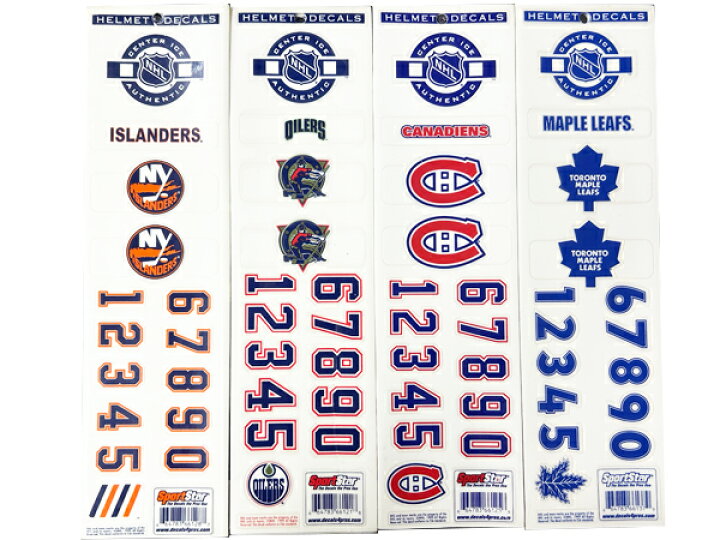 楽天市場】SPORTSTAR/スポーツスター NHL HELMET DECALS【アイス 